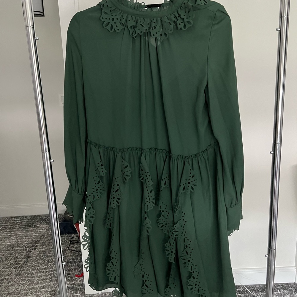See by Chloe Green Silk Dress
